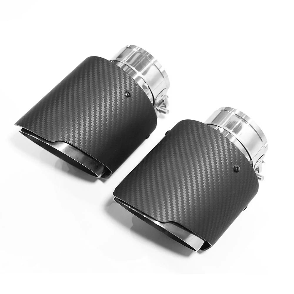 EXHAUST TIPS STAINLESS/CARBON HYUNDAI I30N - 2PCS SET | SWISS HOMOLOGATED