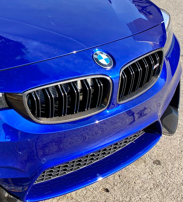 CT CARBON FRONT GRILLS BMW M3/M4 F8X | SWISS HOMOLOGATED