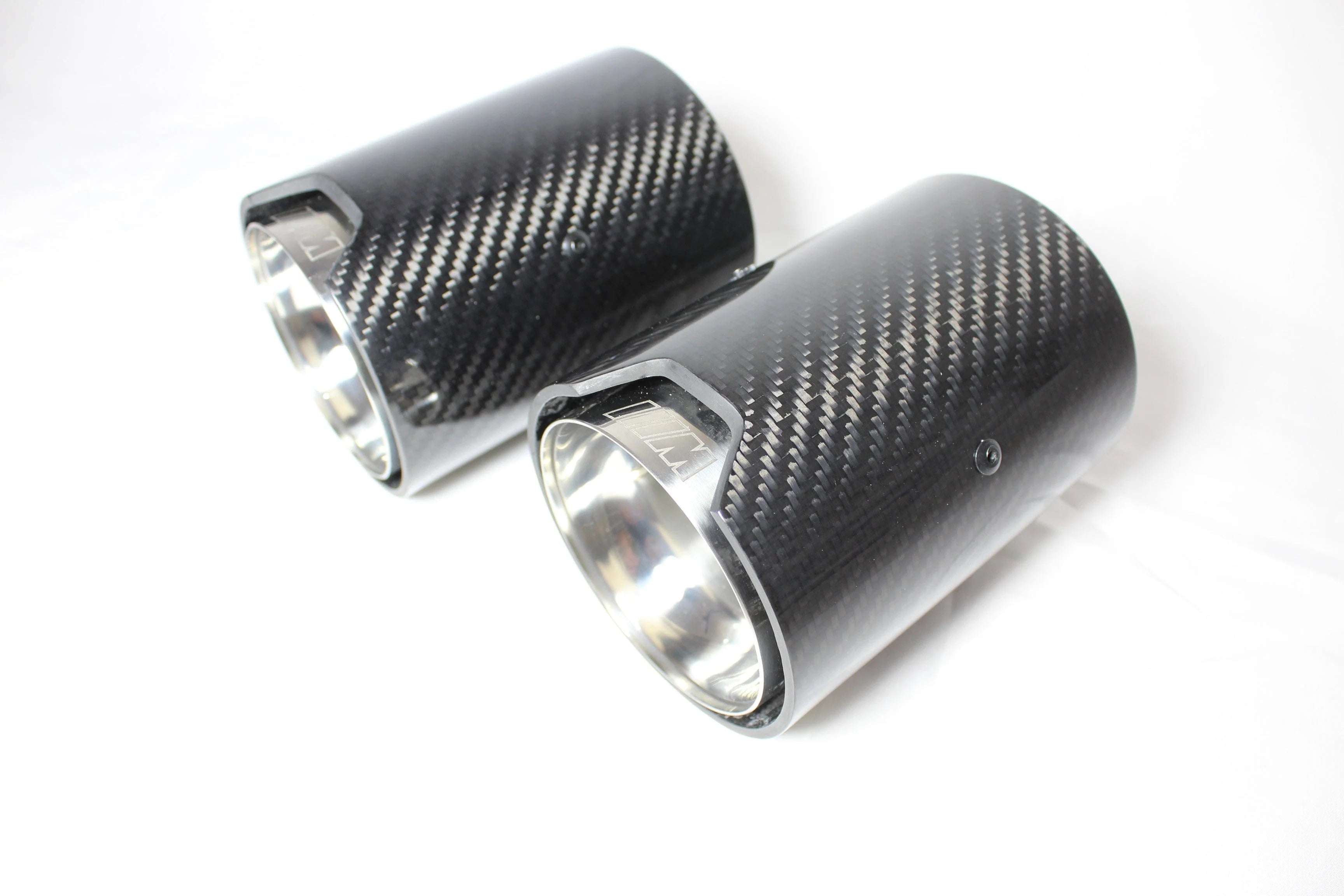 EXHAUST TIPS STAINLESS/CARBON 2PCS/SET FXX CHROME | SWISS HOMOLOGATED