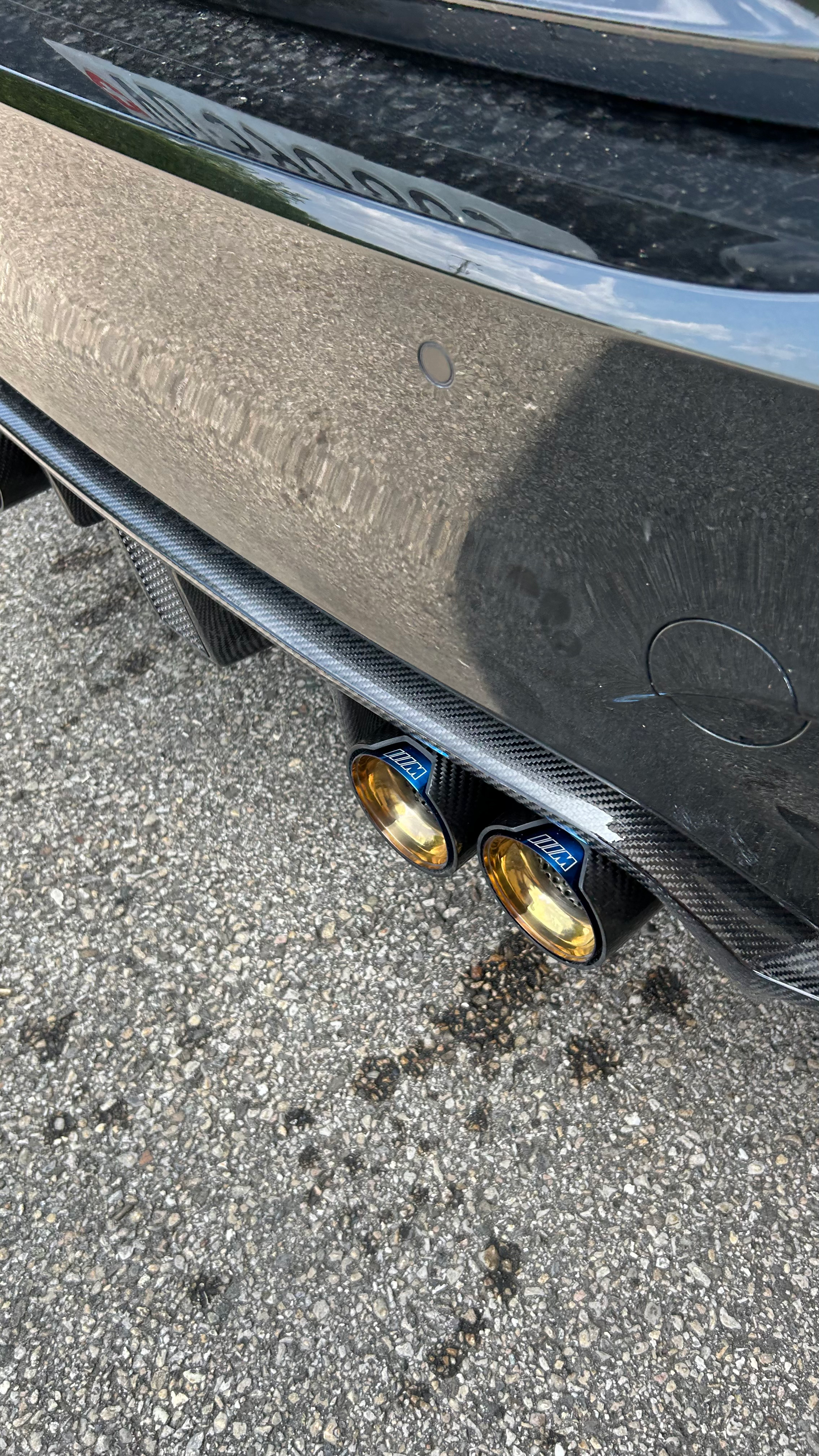 EXHAUST TIPS STAINLESS/CARBON 4PCS/SET F8X BURN ENDS | SWISS HOMOLOGATED