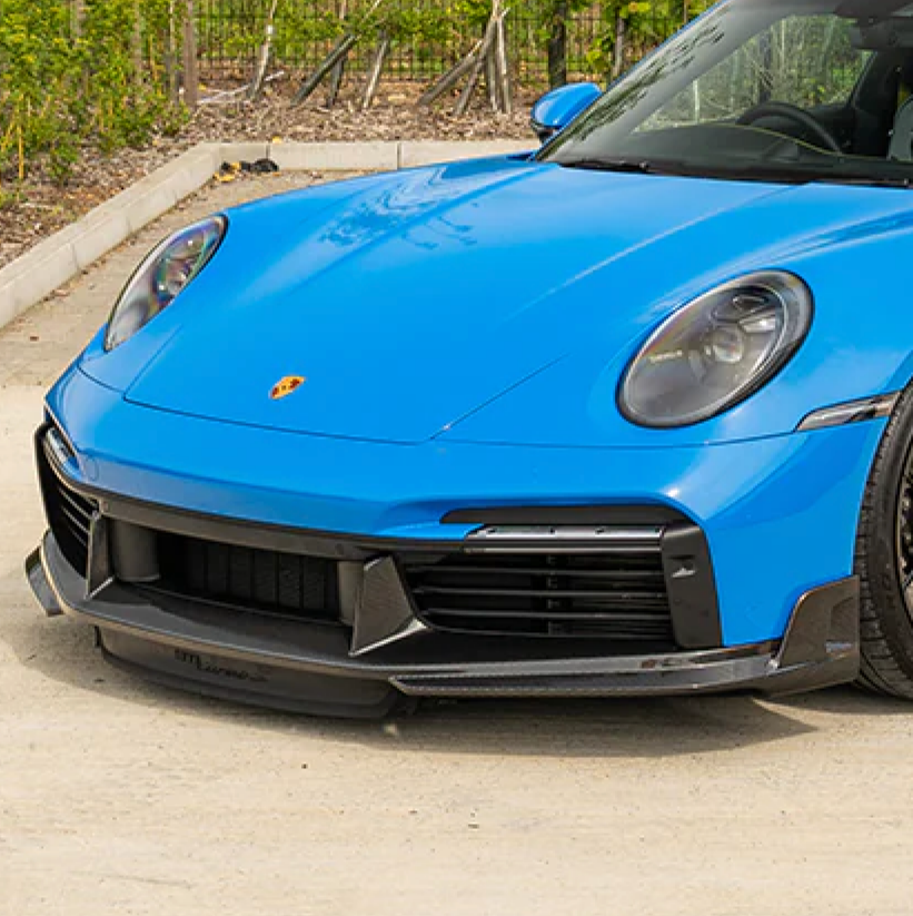 CT CARBON FRONT LIP PORSCHE 911 (992) TURBO S - CT DESIGN | PRE-HOMOLOGATION OFFER