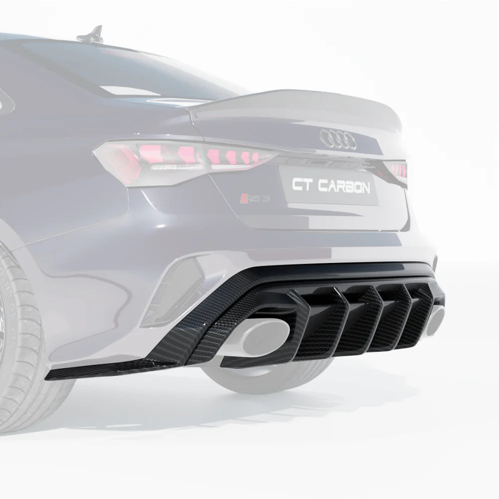 CT CARBON DIFFUSER AUDI RS3 25+ 8Y SALOON - CT DESIGN | SWISS HOMOLOGATED