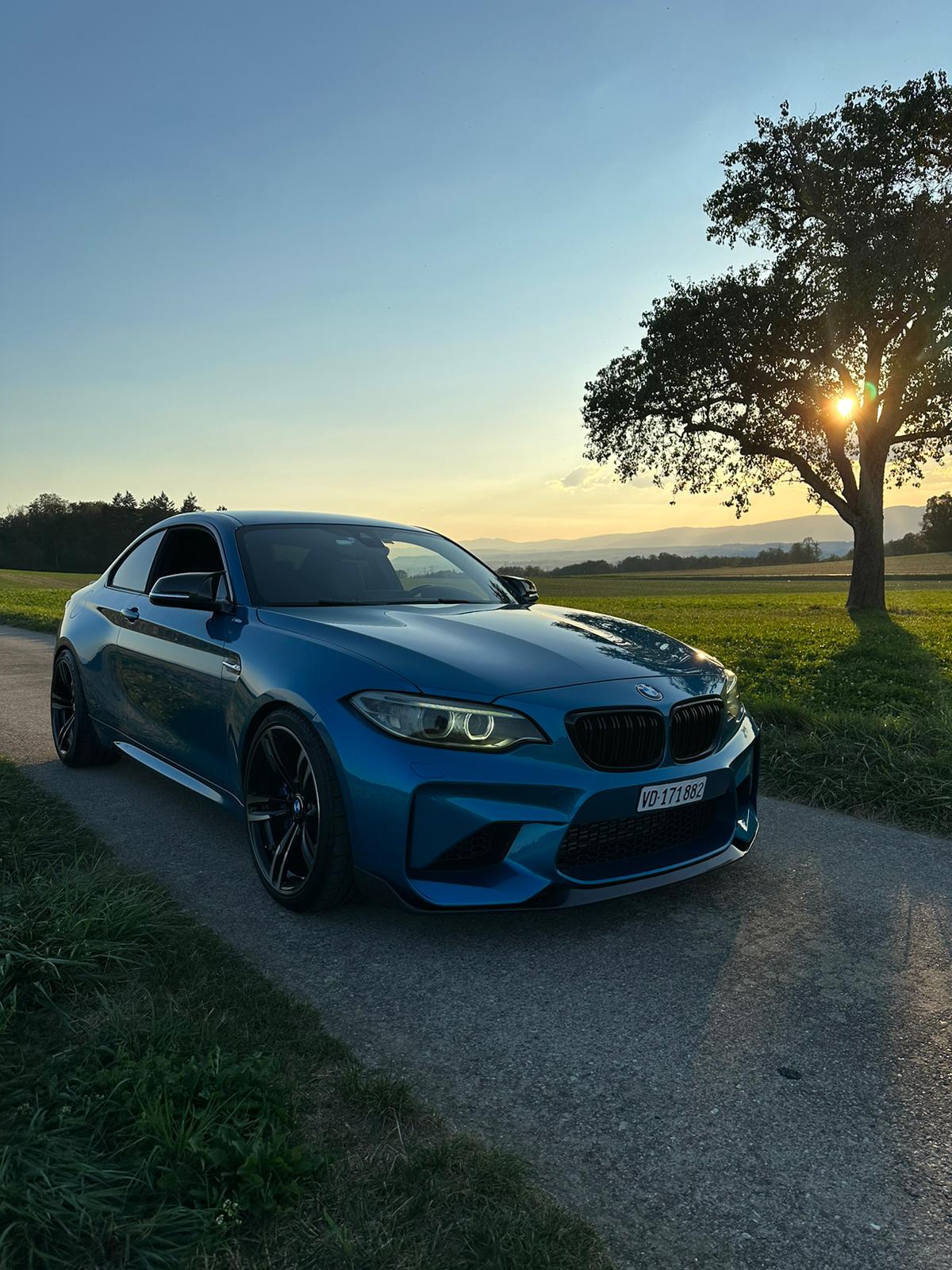 CT CARBON FRONT LIP BMW M2 F87 N55 - MP STYLE | SWISS HOMOLOGATED