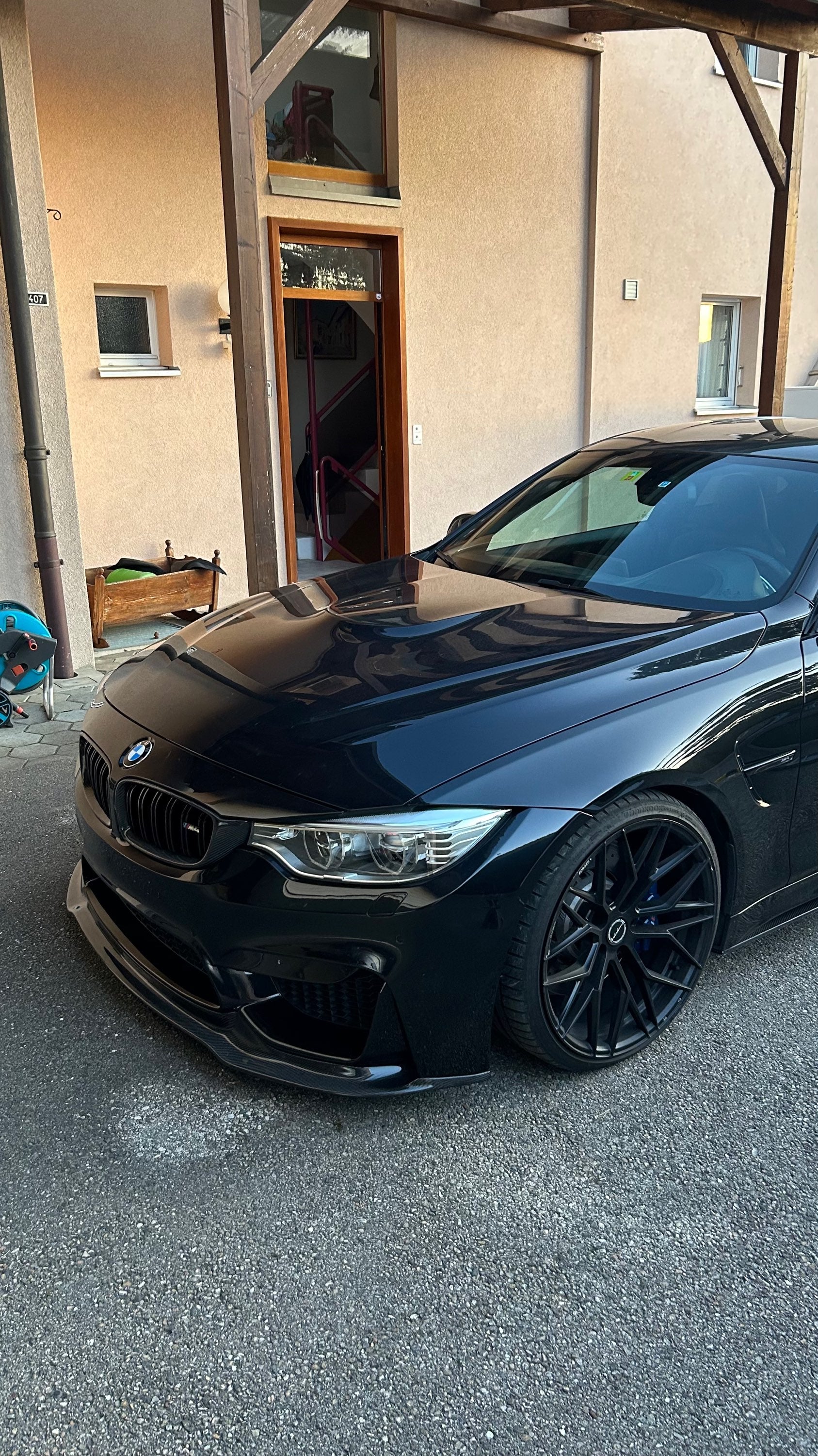 CT CARBON FRONT LIP BMW M3/M4 F8X - V STYLE | SWISS HOMOLOGATED