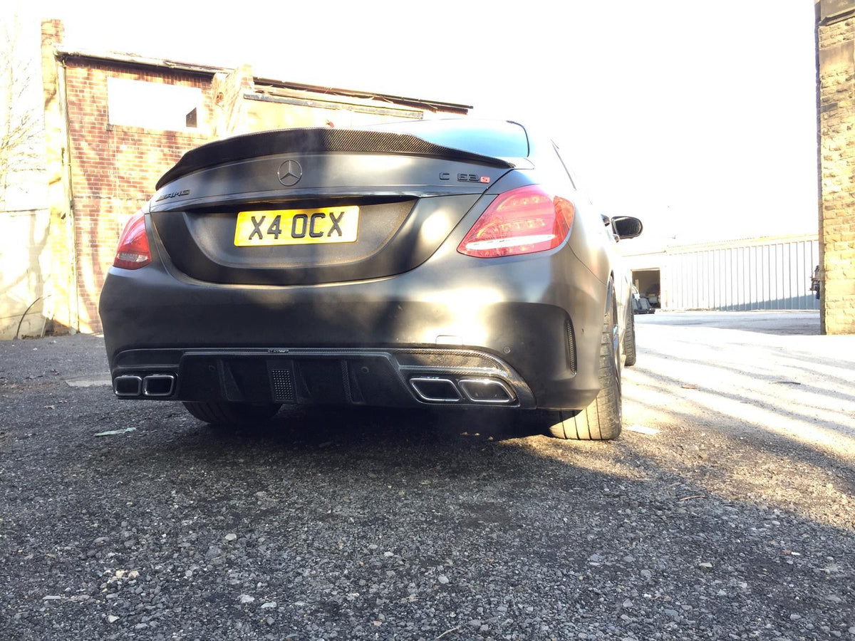 CT CARBON MERCEDES W205 C63 & C63S SALOON 4DR CARBON DIFFUSER - CT DESIGN | SWISS HOMOLOGATED