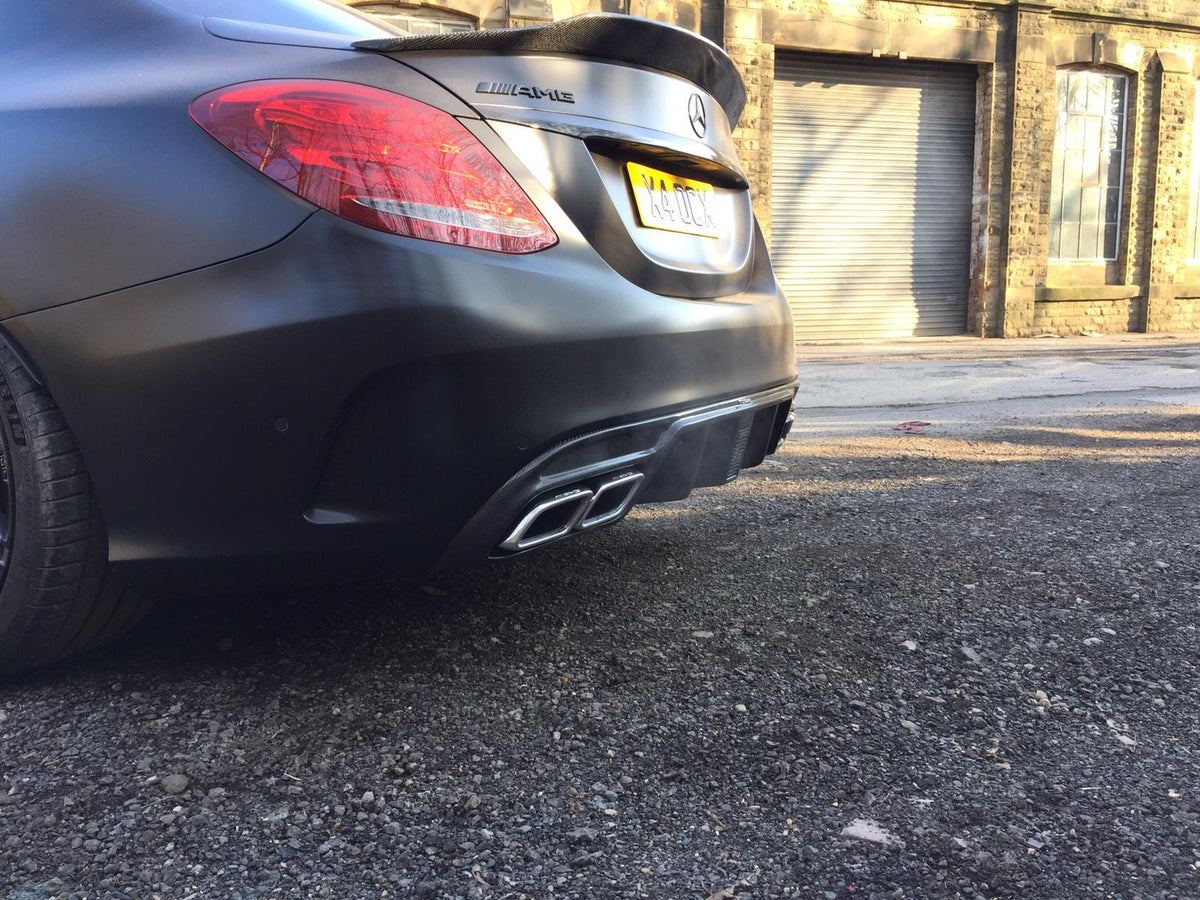CT CARBON MERCEDES W205 C63 & C63S SALOON 4DR CARBON DIFFUSER - CT DESIGN | SWISS HOMOLOGATED