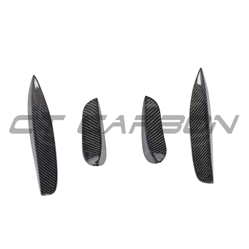 CT CARBON MERCEDES W205 C63 & C63S FRONT BUMPER CARBON FIBRE CANARDS / FINS | HOMOLOGATION IN PROCESS