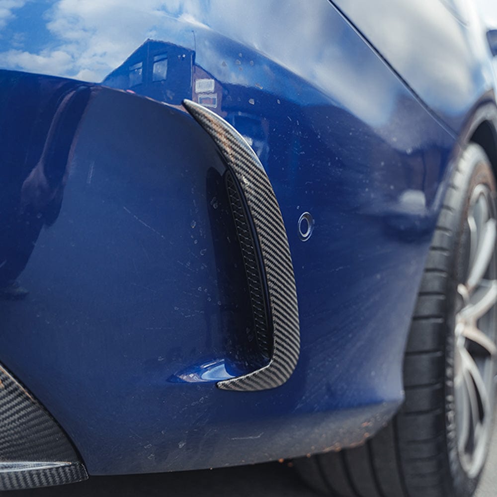 CT CARBON MERCEDES W205 C63 & C43 SALOON REAR BUMPER CARBON FIBRE CANARDS | SWISS HOMOLOGATED