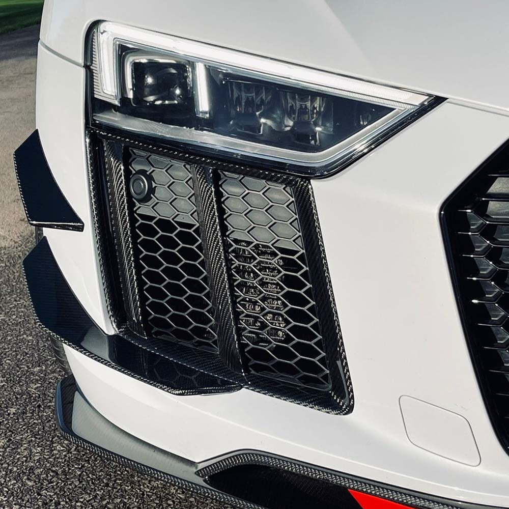 CT CARBON AUDI R8 V10 GEN 2 CARBON FIBRE SIDE GRILLES | SWISS HOMOLOGATED