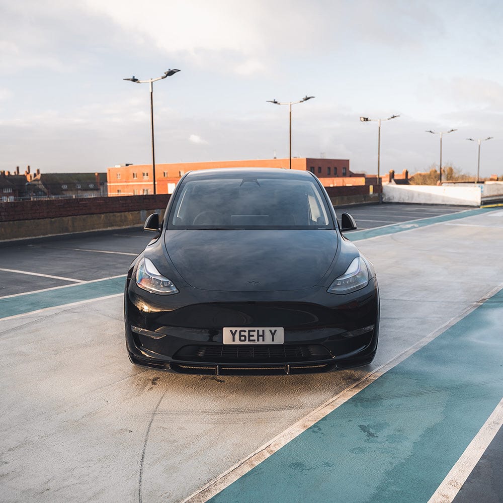 CT CARBON TESLA MODEL Y MK1 2020-2025 CARBON FIBRE SPLITTER | HOMOLOGATION IN PROCESS