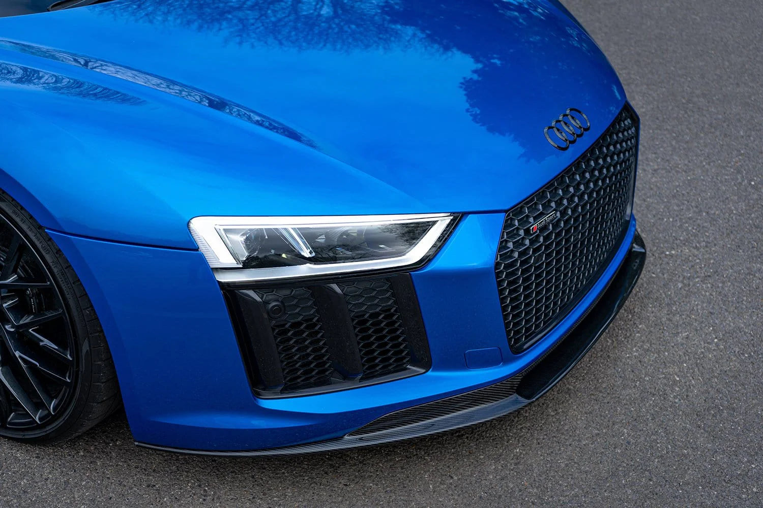 CT CARBON FRONT LIP AUDI R8 V10 GEN2 - V STYLE | PRE-HOMOLOGATION