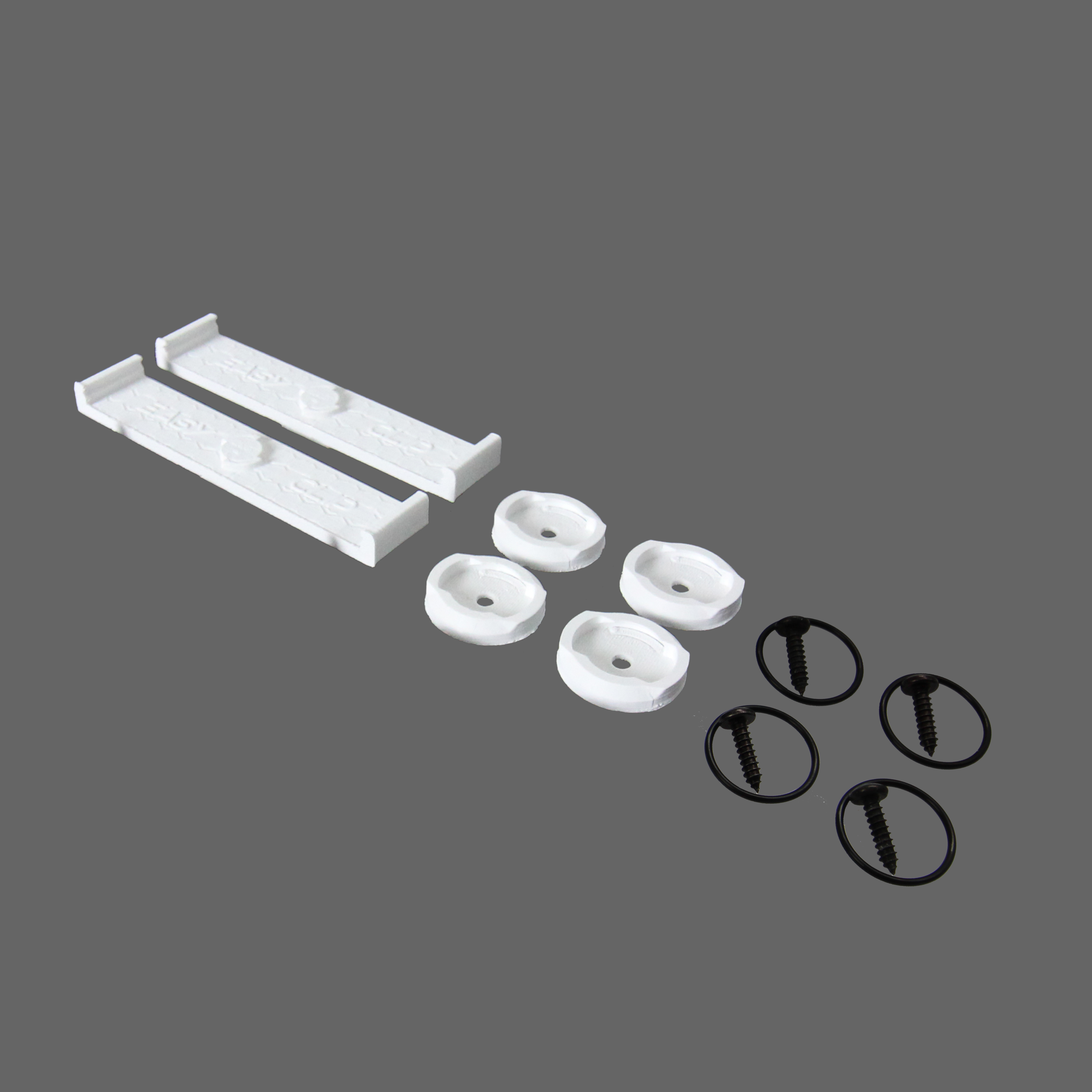EASY CLIPS INTERCHANGEABLE PLATE HOLDER CH (2 CAR) - SWISS MADE | WHITE