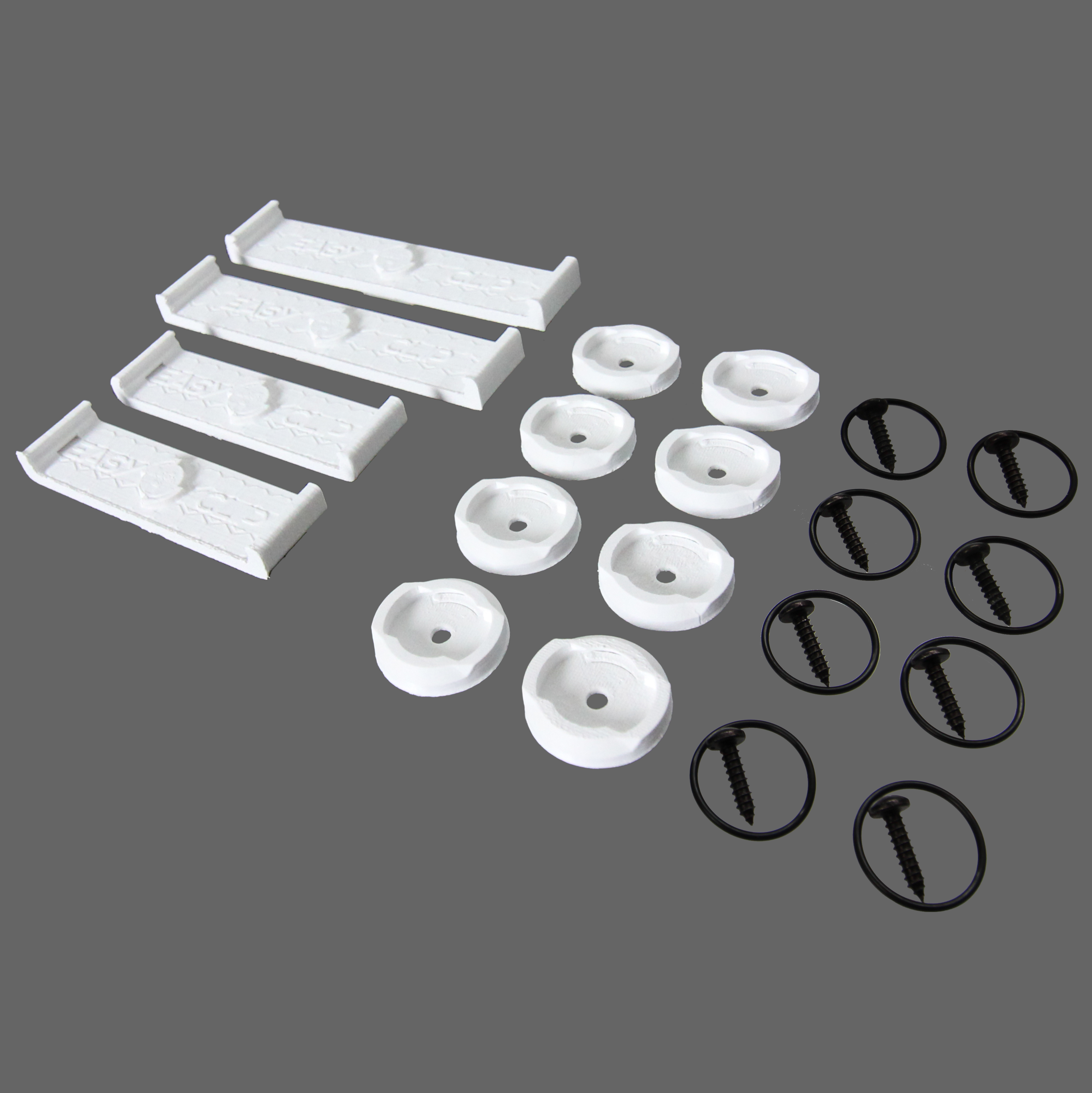 EASY CLIPS INTERCHANGEABLE PLATE HOLDER CH (2 CAR) - SWISS MADE | WHITE