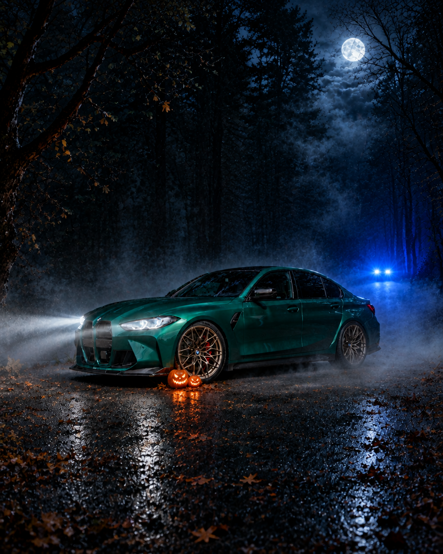 BMW M3 G80 carbon front lip - Halloween mobile