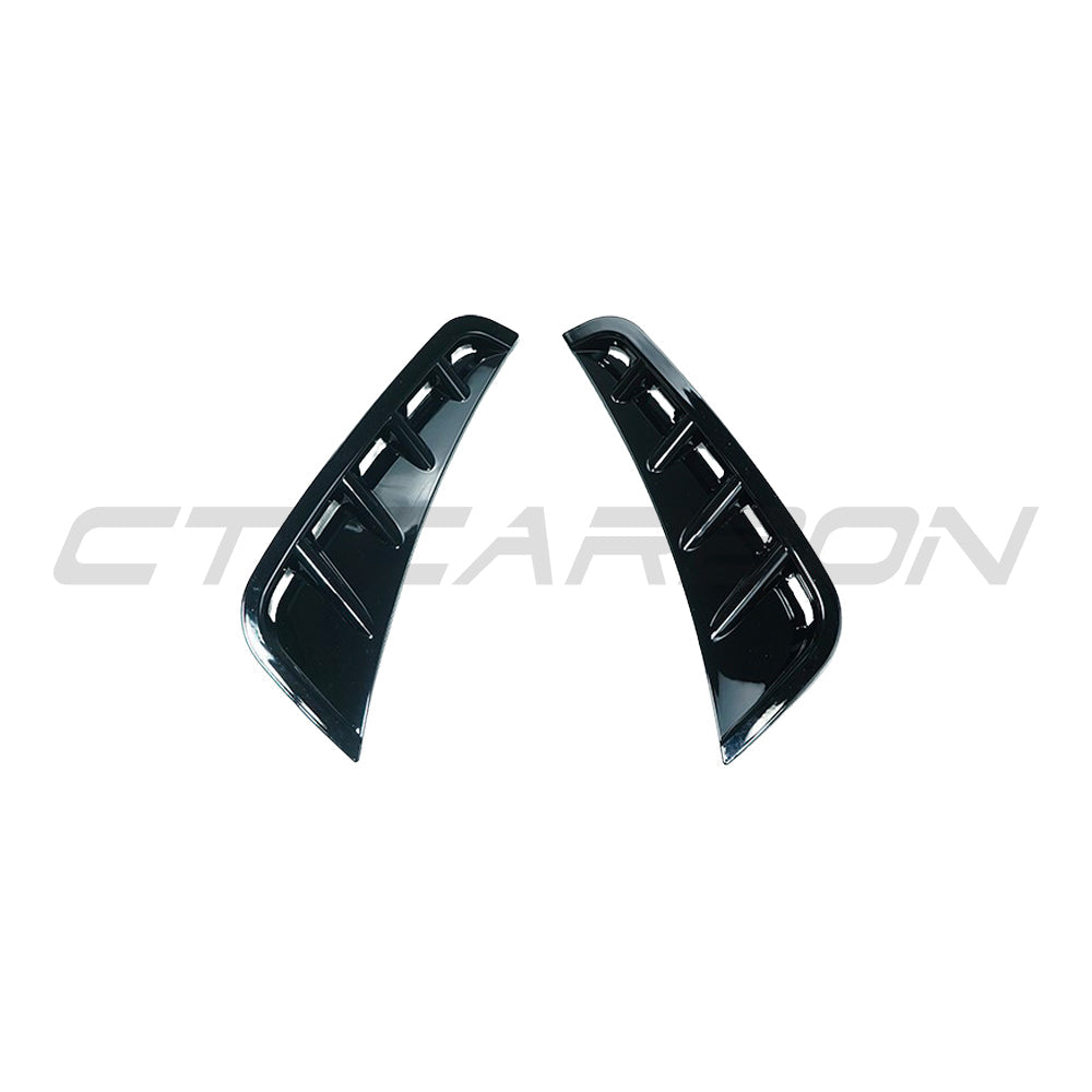 CT CARBON MERCEDES C43 & C CLASS W205 2019-2021 FACELIFT GLOSS BLACK FRONT BUMPER CORNERS | HOMOLOGATION IN PROCESS
