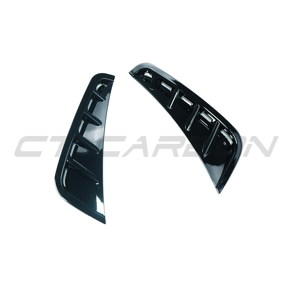 CT CARBON MERCEDES C43 & C CLASS W205 2019-2021 FACELIFT GLOSS BLACK FRONT BUMPER CORNERS | HOMOLOGATION IN PROCESS