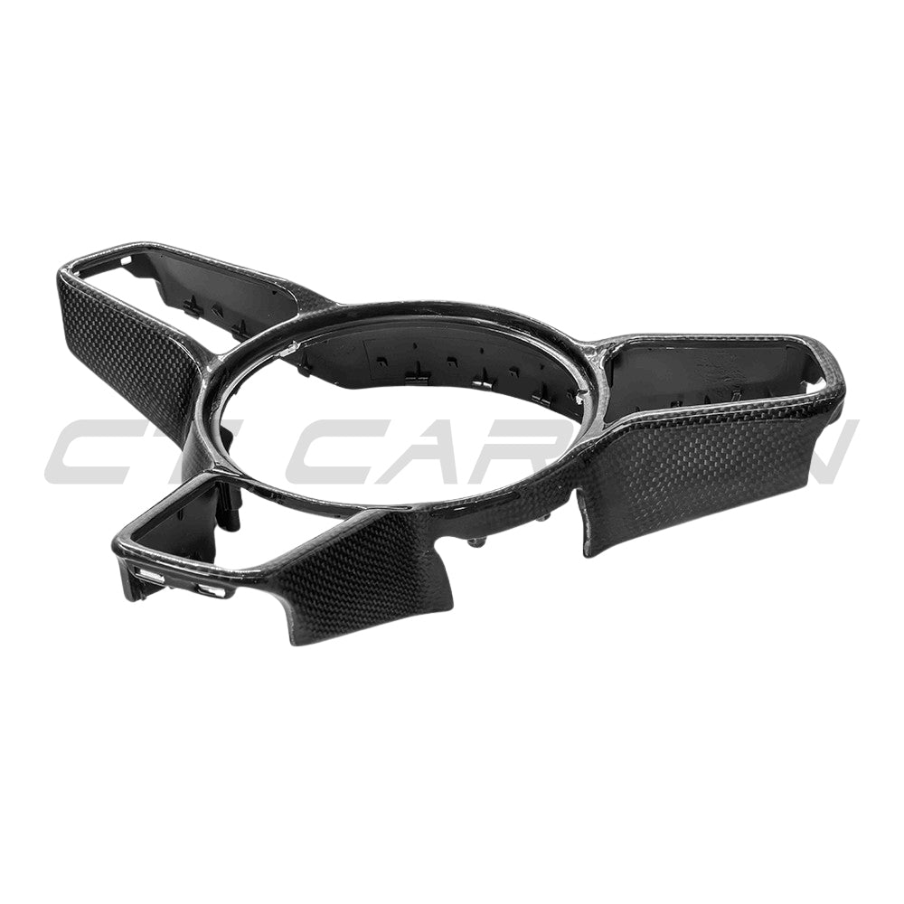 CT CARBON PORSCHE 911/CAYMAN/BOXSTER/CAYENNE/MACAN 2013+ STEERING WHEEL TRIM WITH SPORT CHRONO | NO HOMOLOGATION REQUIRED