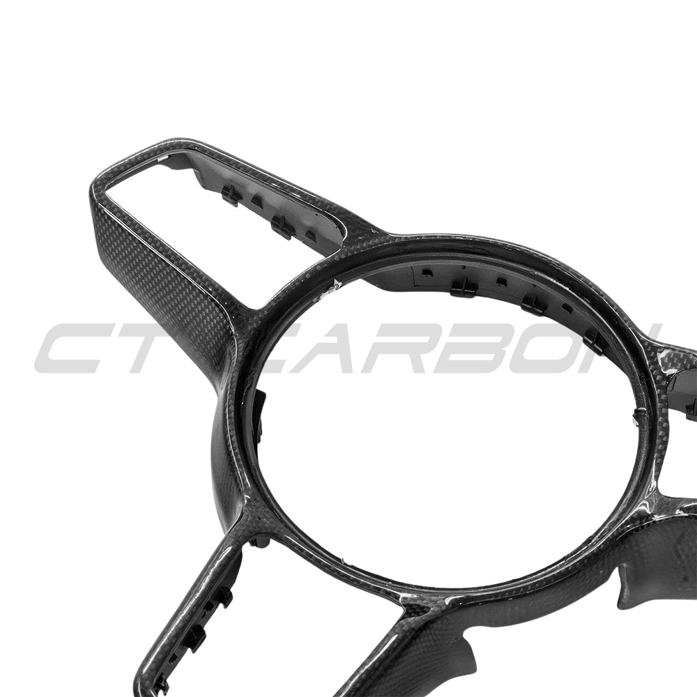 CT CARBON PORSCHE 911/CAYMAN/BOXSTER/CAYENNE/MACAN 2013+ STEERING WHEEL TRIM WITH SPORT CHRONO | NO HOMOLOGATION REQUIRED