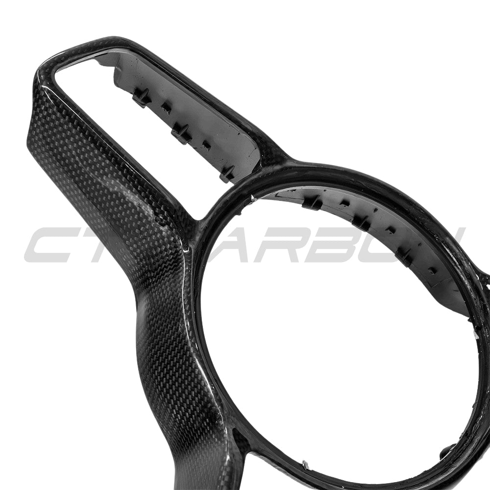 CT CARBON PORSCHE 911/CAYMAN/BOXSTER/CAYENNE/MACAN 2013+ STEERING WHEEL TRIM WITH SPORT CHRONO | NO HOMOLOGATION REQUIRED