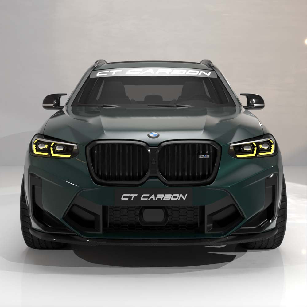 CT CARBON BMW F97 X3M & F98 X4M 2021-2024 (LCI) CARBON FIBRE SPLITTER - CT DESIGN | SWISS HOMOLOGATED