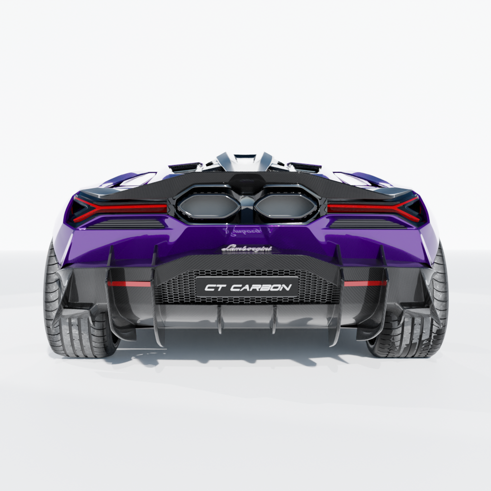 CT CARBON LAMBORGHINI REVUELTO MATTE CARBON FIBRE REAR DIFFUSER - CT DESIGN | SWISS HOMOLOGATED