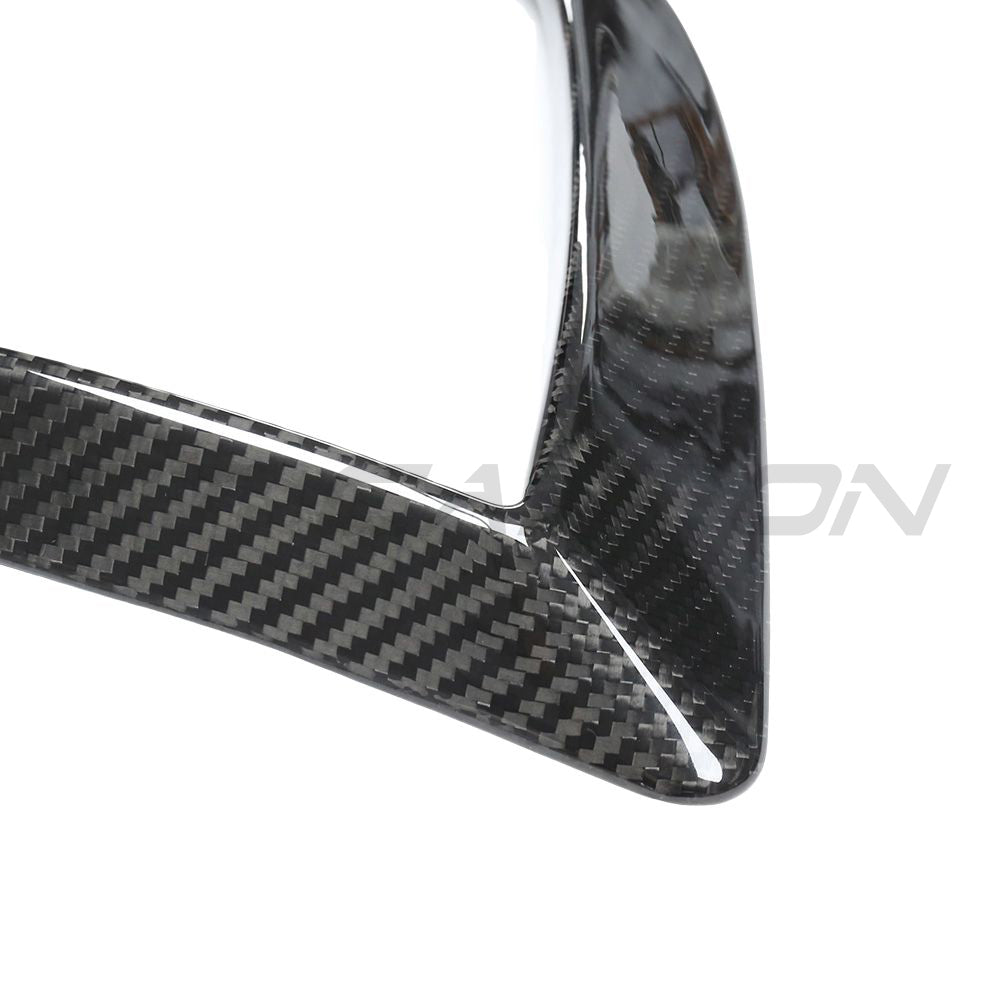 CT CARBON TESLA MODEL S 2021+ FACELIFT CARBON FIBRE FRONT BUMPER CANARDS | HOMOLOGATION IN PROCESS