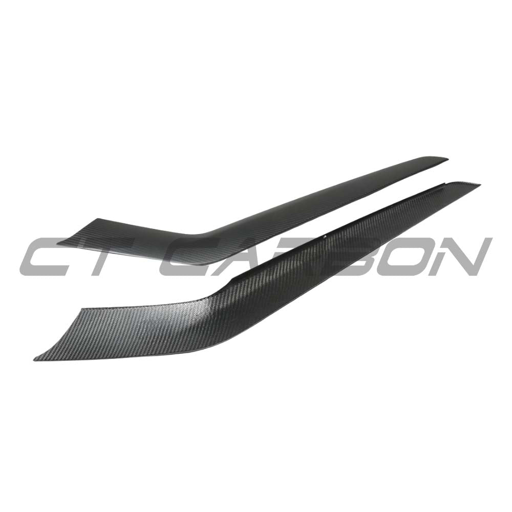 CT CARBON TESLA MODEL Y 2025+ FACELIFT MATTE DRY CARBON FIBRE CENTER CONSOLE SIDE PANEL - V1 | NO HOMOLOGATION