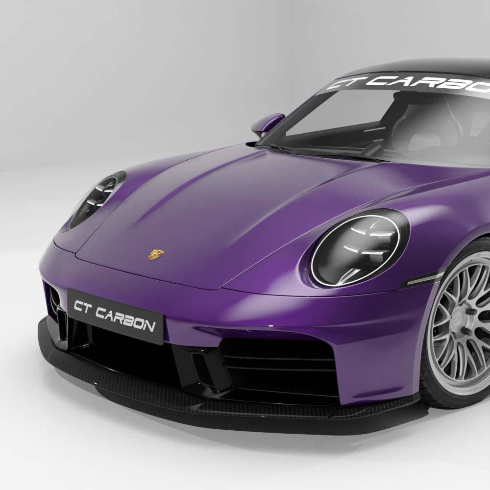 CT CARBON PORSCHE 911 992.2 CARRERA 2024+ CARBON FIBRE SPLITTER - CT DESIGN | HOMOLOGATION IN PROCESS