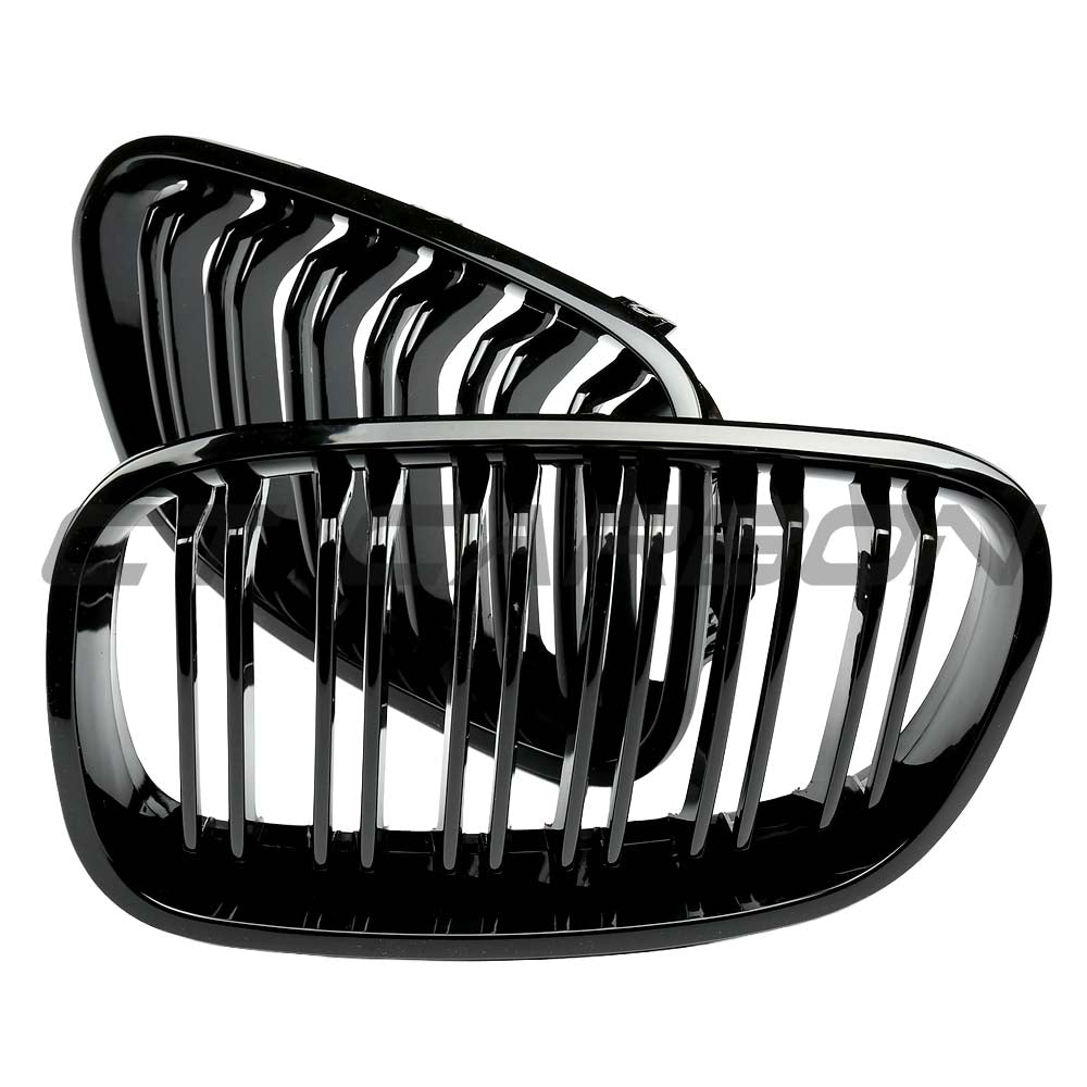 CT CARBON BMW F20 1 SERIES 2011-2019 GLOSS BLACK GRILL DUAL SLATS - V1 | SWISS HOMOLOGATED