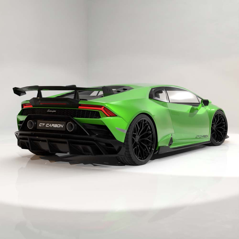 CT CARBON LAMBORGHINI HURACAN EVO 2019-2023 CARBON FIBRE DIFFUSER - CT DESIGN | SWISS HOMOLOGATED