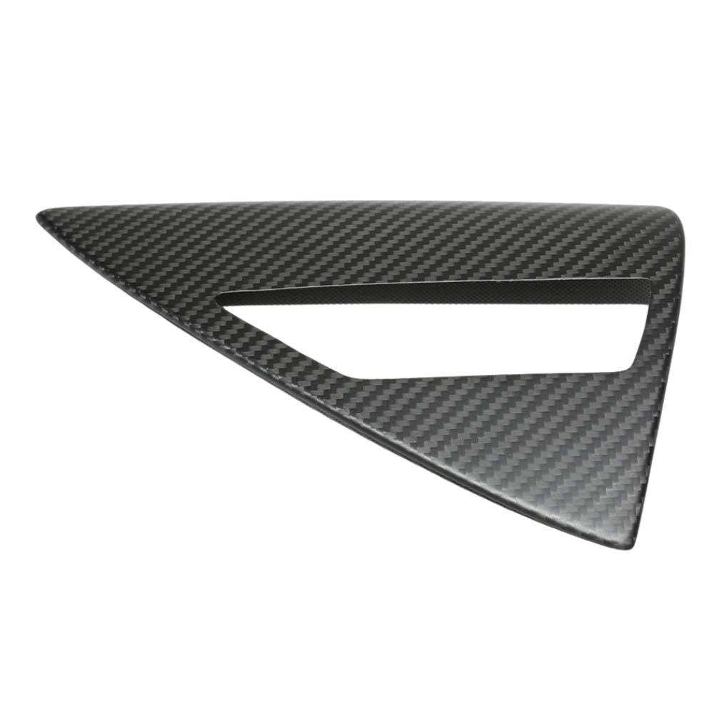CT CARBON TESLA MODEL Y 2025+ FACELIFT MATTE DRY CARBON FIBRE CHARGING LAMP COVER - V1 | SWISS HOMOLOGATED