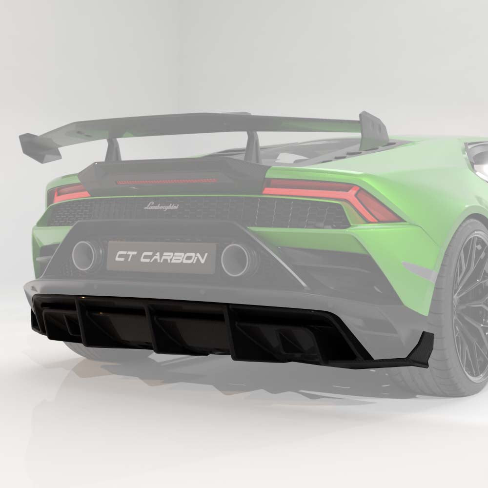 CT CARBON LAMBORGHINI HURACAN EVO 2019-2023 CARBON FIBRE DIFFUSER - CT DESIGN | SWISS HOMOLOGATED