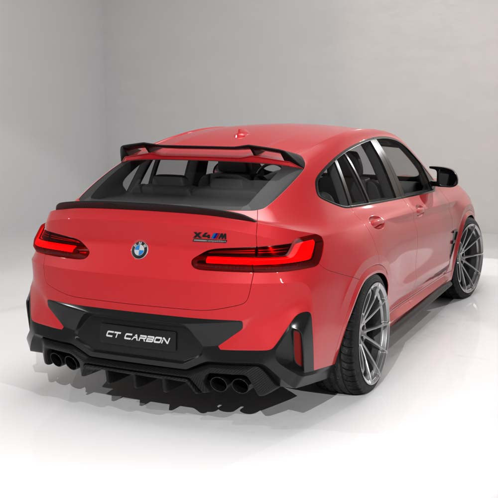 CT CARBON BMW F98 X4M/G02 X4 2022-2024 (LCI) CARBON FIBRE DIFFUSER - CT DESIGN | SWISS HOMOLOGATED