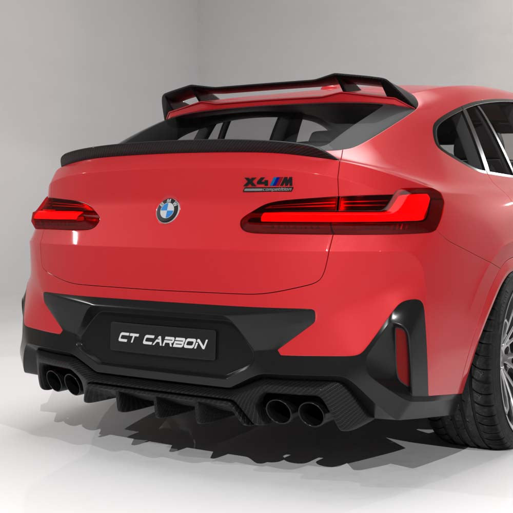 CT CARBON BMW G02 X4 & F98 X4M 2019+ CARBON FIBRE MIDDLE SPOILER - CT DESIGN | SWISS HOMOLOGATED