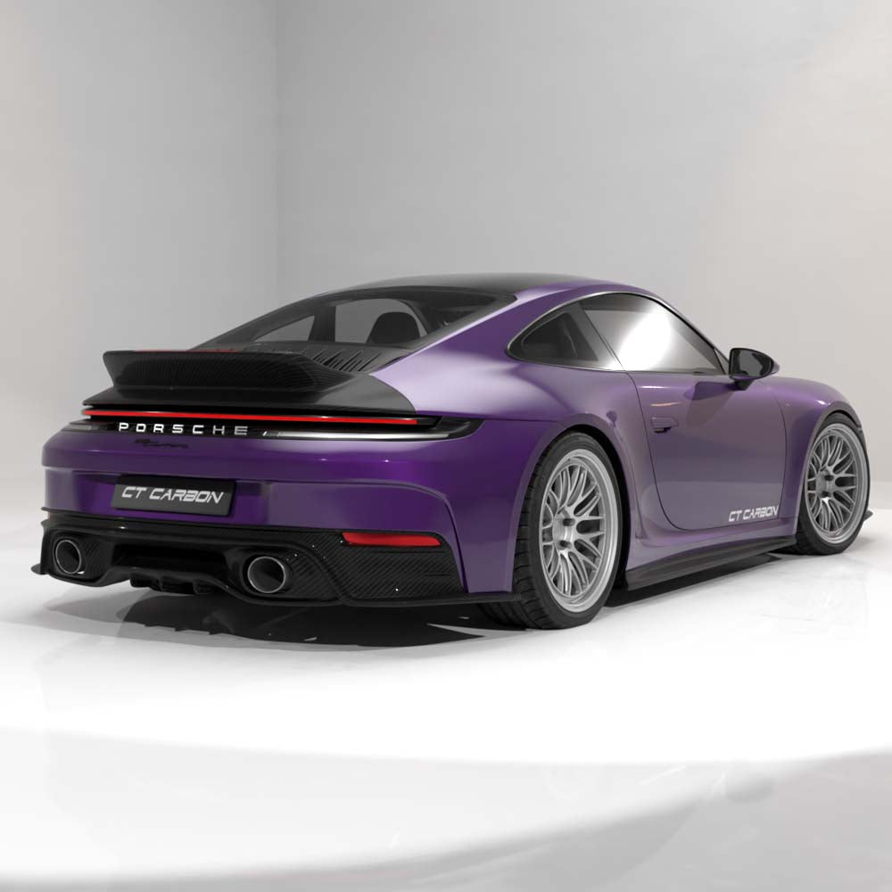 CT CARBON PORSCHE 911 992.2 CARRERA 2024+ CARBON FIBRE DIFFUSER - CT DESIGN | SWISS HOMOLOGATED