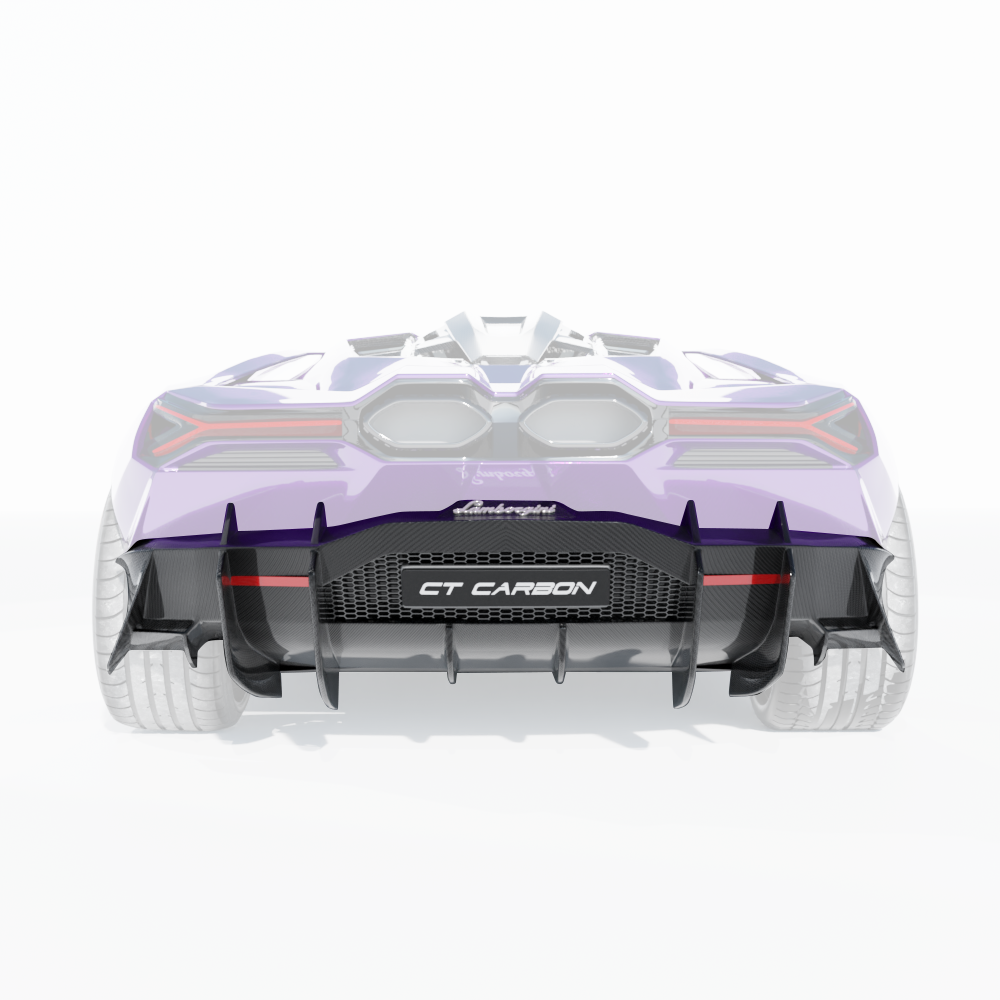 CT CARBON LAMBORGHINI REVUELTO MATTE CARBON FIBRE REAR DIFFUSER - CT DESIGN | SWISS HOMOLOGATED