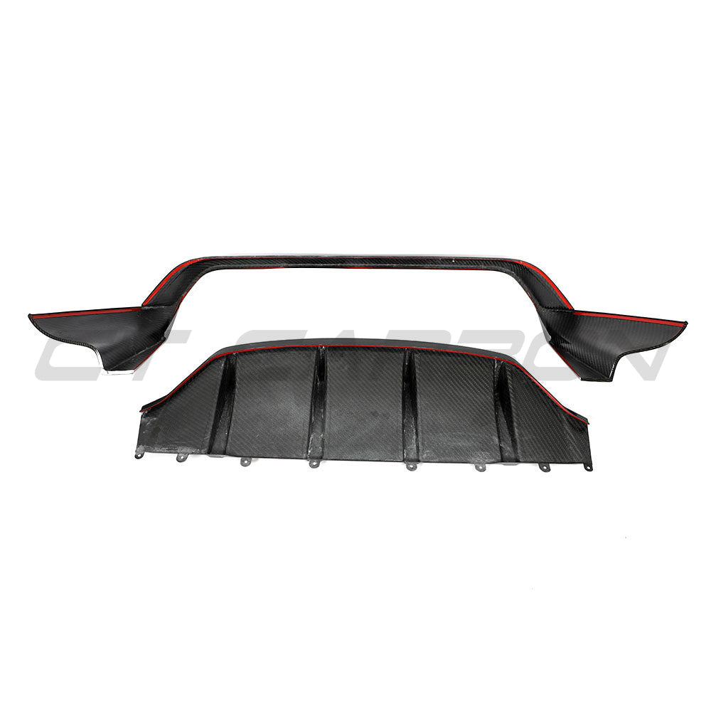 CT CARBON PORSCHE TAYCAN 2020-2024 CARBON FIBRE DIFFUSER | SWISS HOMOLOGATED