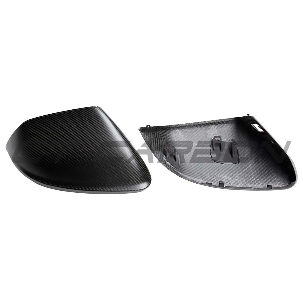 CT CARBON AUDI Q8/SQ8/RSQ8 & LAMBORGHINI URUS MATTE CARBON FIBRE MIRRORS - WITH LANE ASSIST - RHD & LHD | SWISS HOMOLOGATED