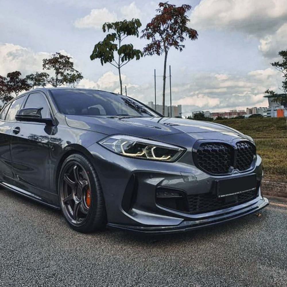 CT CARBON BMW F40 1 SERIES 2019-2024 GLOSS BLACK SPLITTER | HOMOLOGATION IN PROCESS