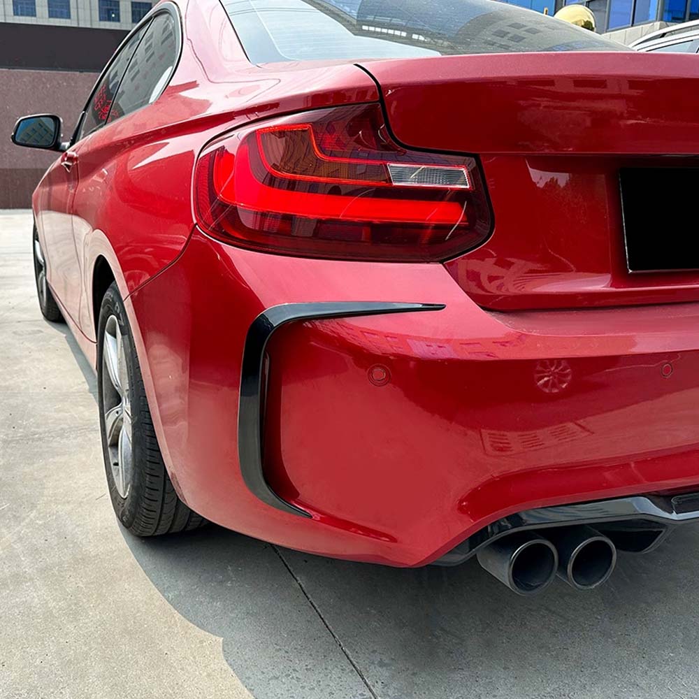 CT CARBON BMW F87 M2 2015-2021 GLOSS BLACK REAR BUMPER TRIM | SWISS HOMOLOGATED
