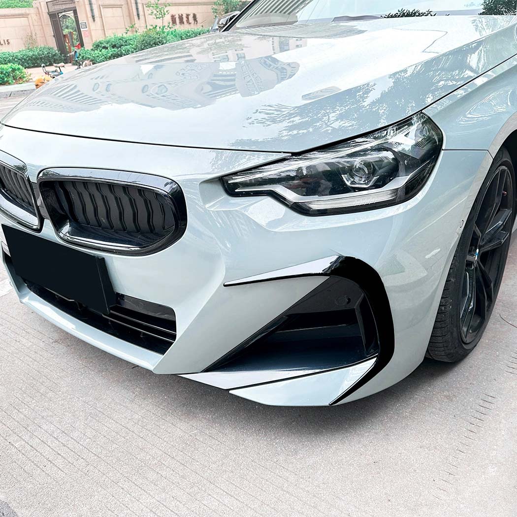 CT CARBON BMW G42 2 SERIES GLOSS BLACK FRONT BUMPER TRIMS