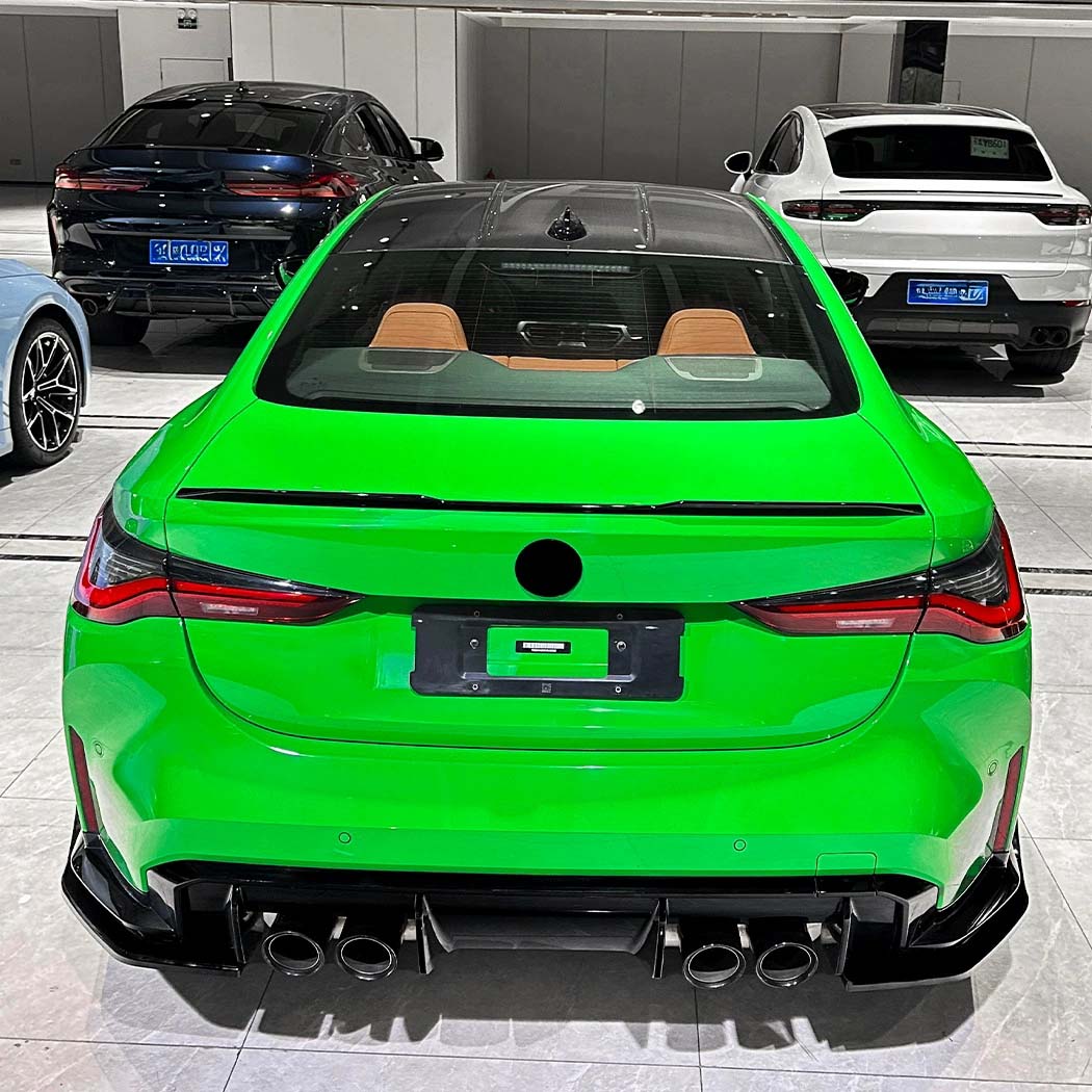 CT CARBON BMW G82 & G83 M4 2021+ GLOSS BLACK REAR BUMPER CORNERS | SWISS HOMOLOGATED