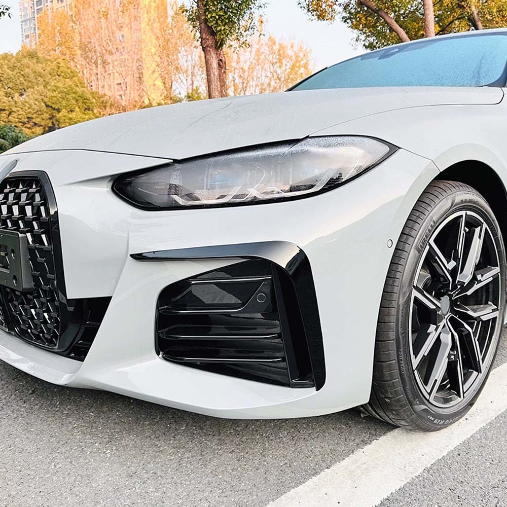CT CARBON BMW G26 4 SERIES & I4 2020-2024 GLOSS BLACK FRONT BUMPER TRIMS | HOMOLOGATION IN PROCESS