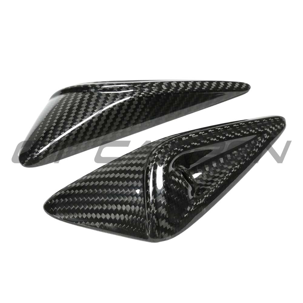 CT CARBON TESLA MODEL Y 2025+ FACELIFT DRY CARBON FIBRE SIDE CAMERA COVER - V1 | SWISS HOMOLOGATED