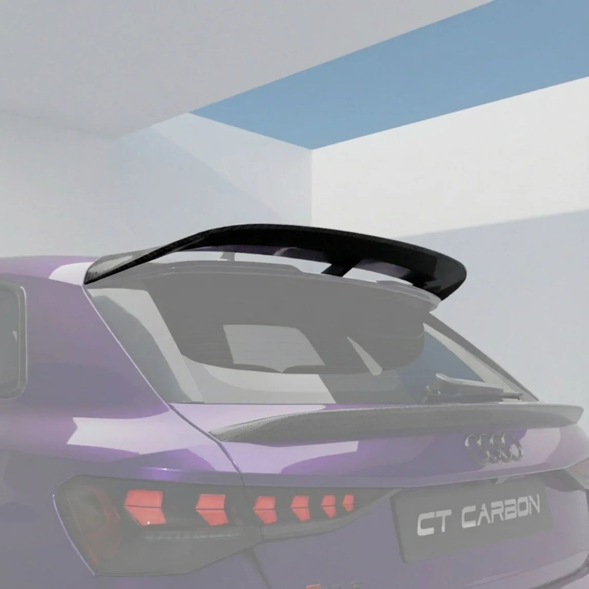 CT CARBON SPOILER AUDI S3/RS3 8Y 22+ SPORTBACK - CT V3 | SWISS HOMOLOGATED