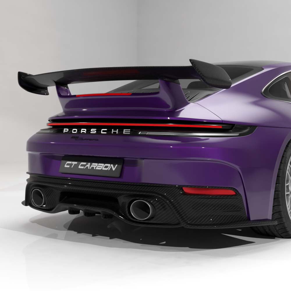 CT CARBON PORSCHE 911 992.2 CARRERA 2024+ CARBON FIBRE DIFFUSER - CT DESIGN | SWISS HOMOLOGATED