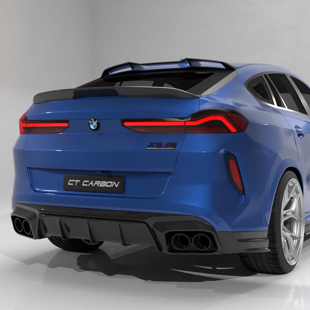 CT CARBON BMW F95/F96 X5M/X6M LCI 2023+ CARBON FIBRE DIFFUSER - CT DESIGN | SWISS HOMOLOGATED