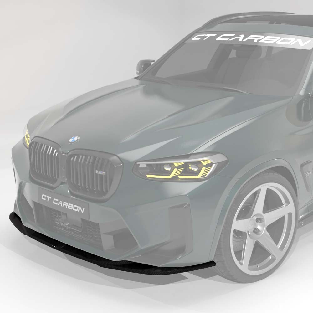 CT CARBON BMW F97 X3M & F98 X4M 2021-2024 (LCI) CARBON FIBRE SPLITTER - CT DESIGN | SWISS HOMOLOGATED