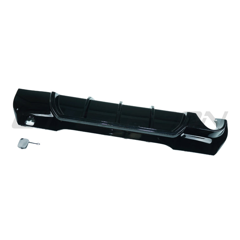 CT CARBON BMW F40 1 SERIES 2019-2024 GLOSS BLACK DIFFUSER - SINGLE EXIT - V2 | SWISS HOMOLOGATED