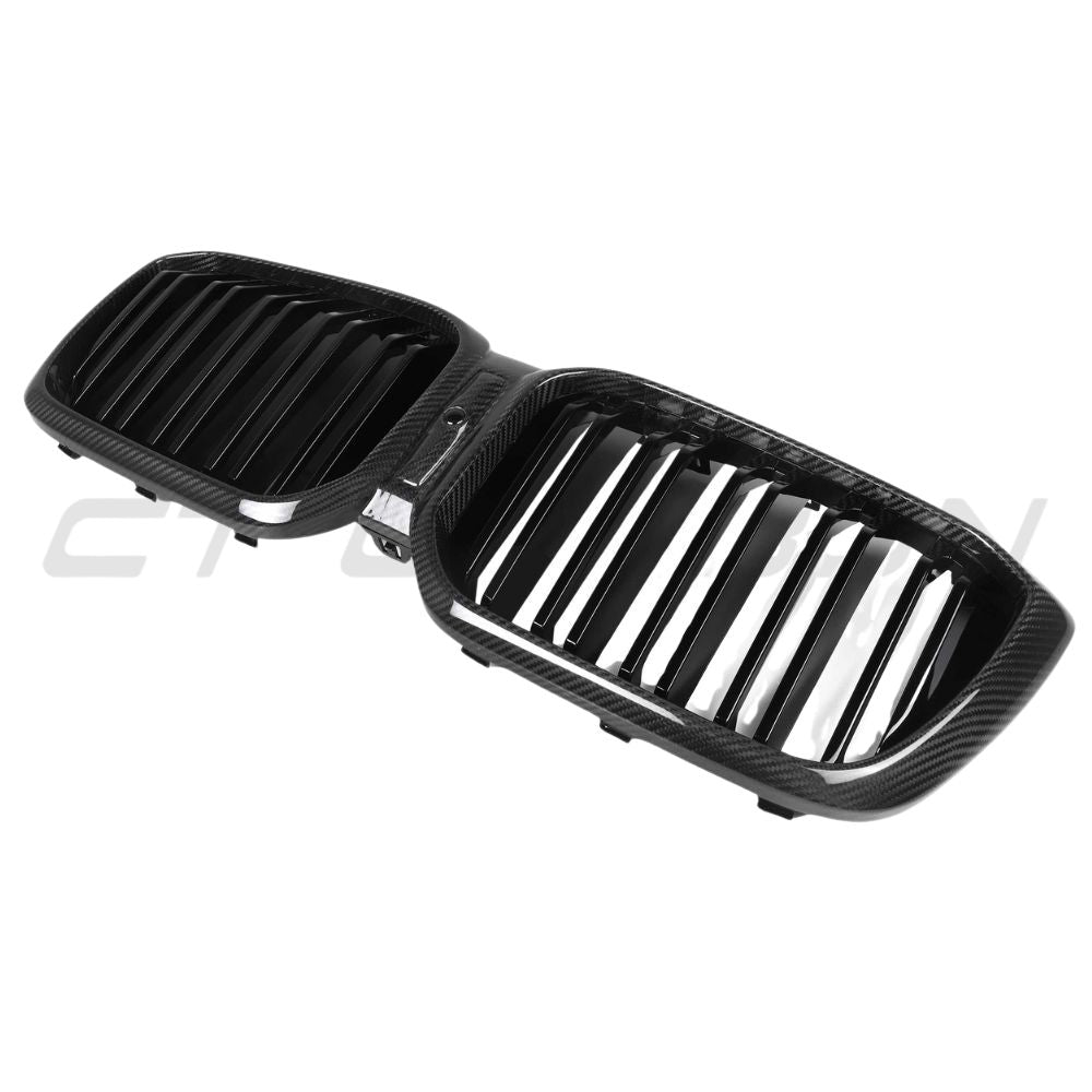 CT CARBON BMW G01/F97 X3/X3M & G02/F98 X4/X4M LCI 2022-2024 DOUBLE SLAT CARBON FIBRE GRILLE | SWISS HOMOLOGATED